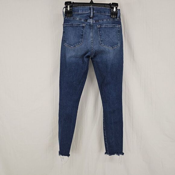 Frame Le Skinny De Jeanne Womens Size 25 Distressed Jeans Raw Hem - Picture 7 of 7